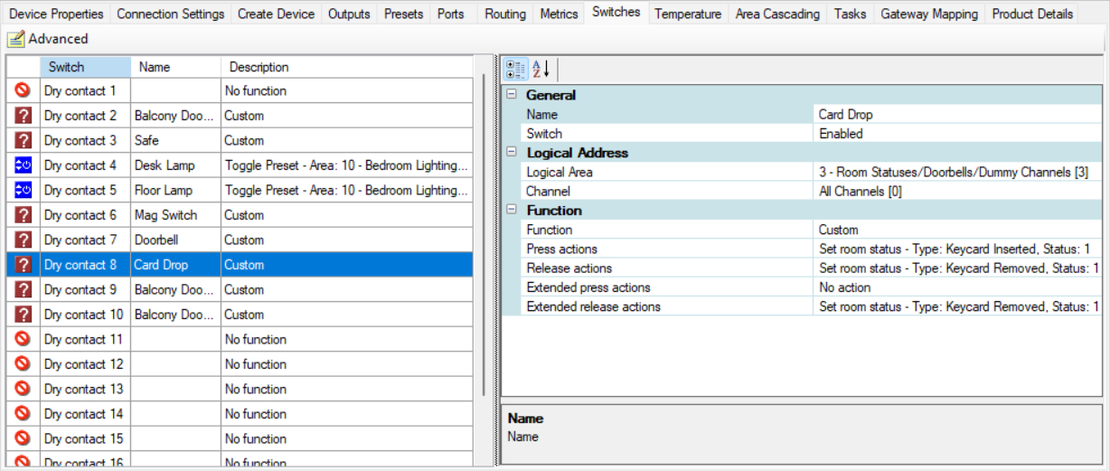 sb ddrc grms e switches card drop
