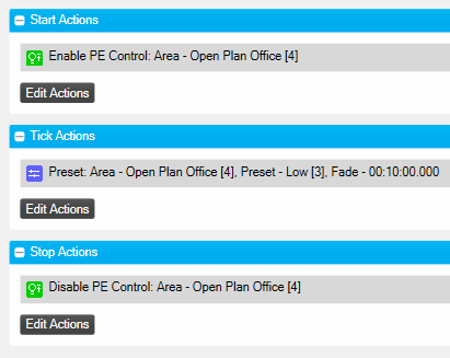 sb schedule timed actions