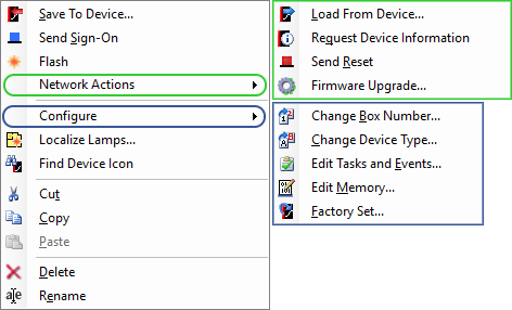 sb system view dali broadcast controller context menu